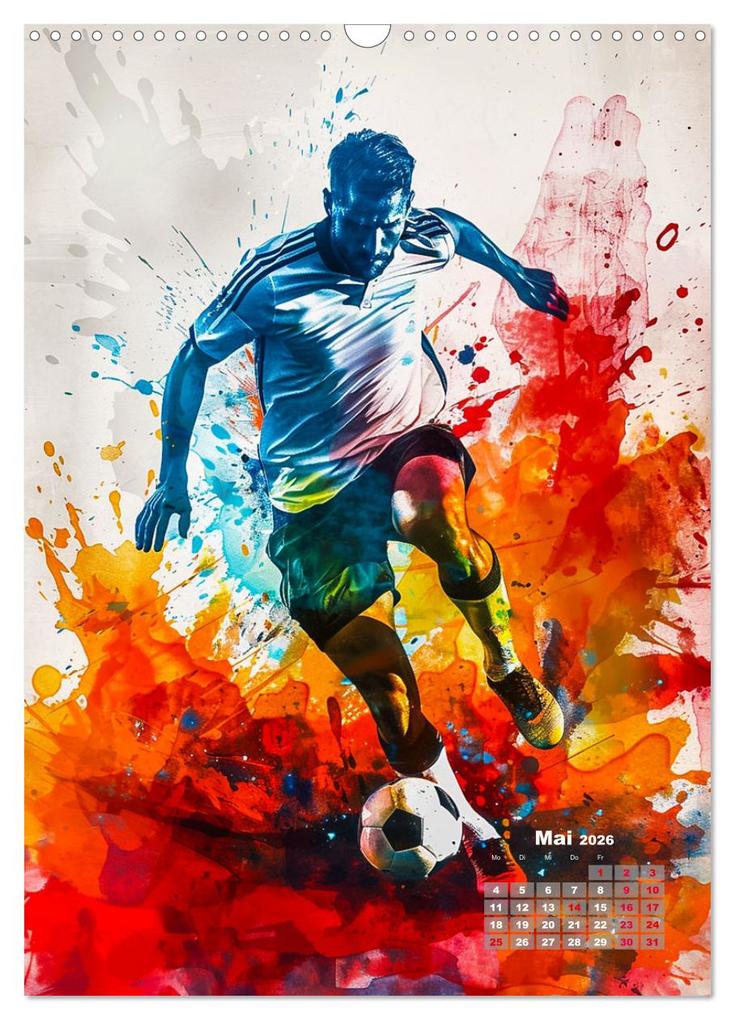Weitere Ansicht: Fussball - Spieler in Action (Wandkalender 2026 DIN A3 hoch), CALVENDO Monatskalender | Dirk Meutzner, Calvendo