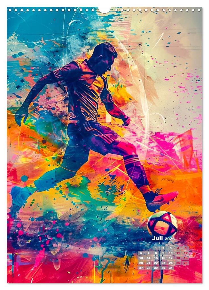 Weitere Ansicht: Fussball - Spieler in Action (Wandkalender 2026 DIN A3 hoch), CALVENDO Monatskalender | Dirk Meutzner, Calvendo