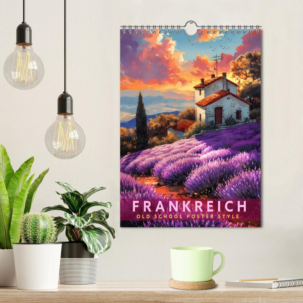 Weitere Ansicht: Frankreich - Old School Poster Style (Wandkalender 2026 DIN A4 hoch), CALVENDO Monatskalender | Val Thoermer, Calvendo