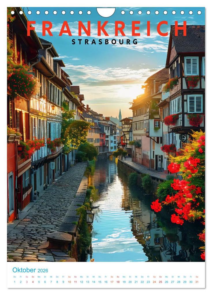 Weitere Ansicht: Frankreich - Old School Poster Style (Wandkalender 2026 DIN A4 hoch), CALVENDO Monatskalender | Val Thoermer, Calvendo