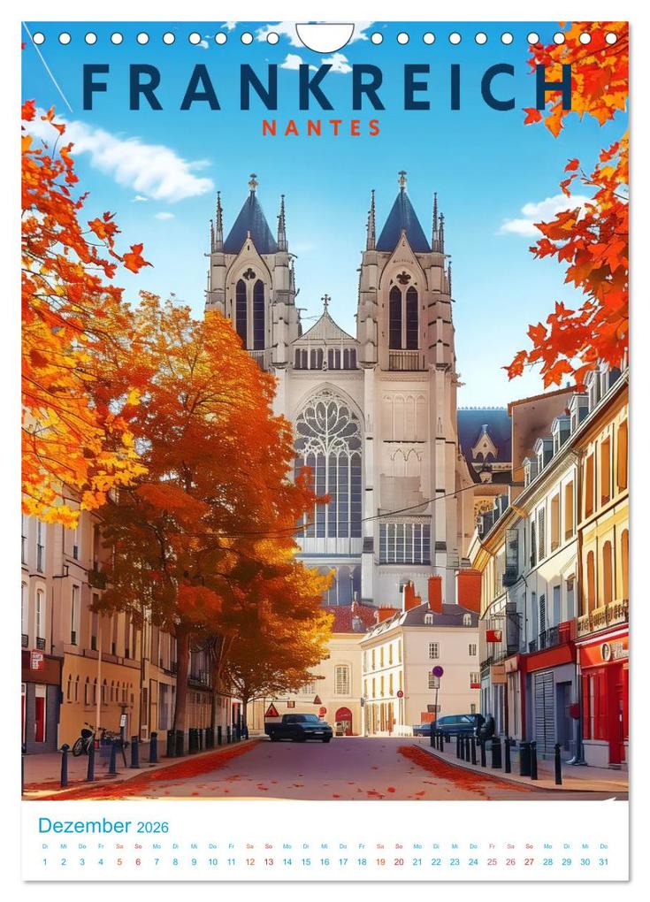 Weitere Ansicht: Frankreich - Old School Poster Style (Wandkalender 2026 DIN A4 hoch), CALVENDO Monatskalender | Val Thoermer, Calvendo