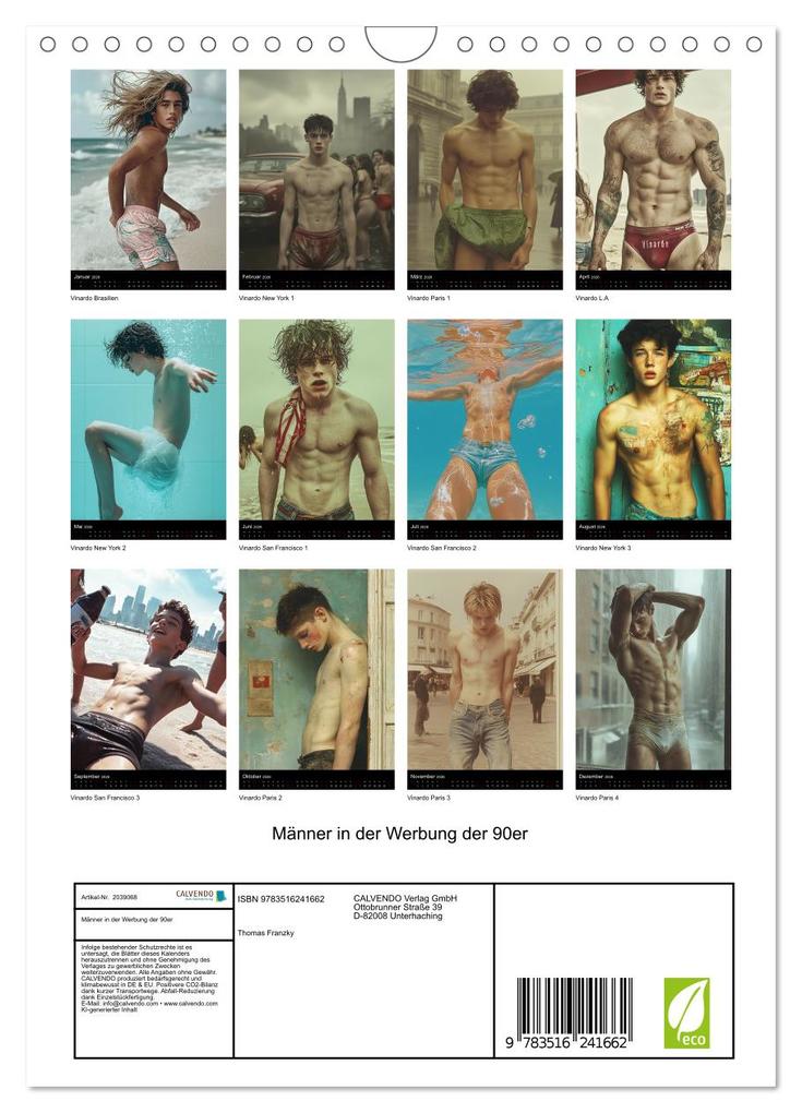 Weitere Ansicht: Männer in der Werbung der 90er (Wandkalender 2026 DIN A4 hoch), CALVENDO Monatskalender | Thomas Franzky, Calvendo