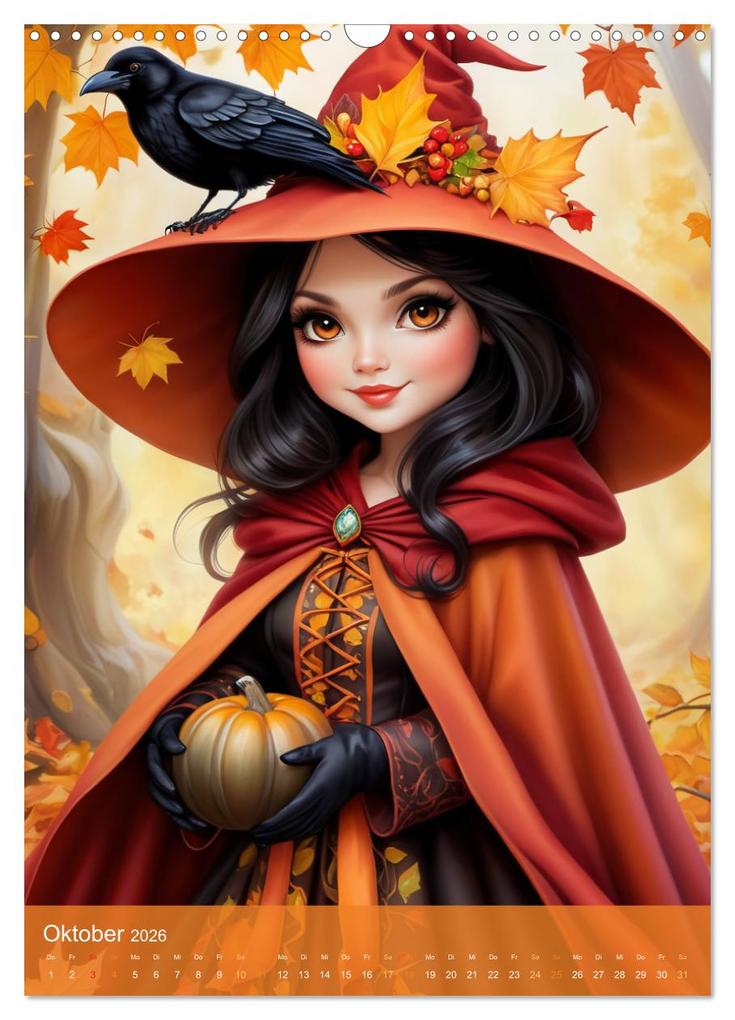 Weitere Ansicht: Niedliche Wetter Hexen (Wandkalender 2026 DIN A3 hoch), CALVENDO Monatskalender | Mythogalaxis Mythogalaxis, Calvendo, Mythogalaxis