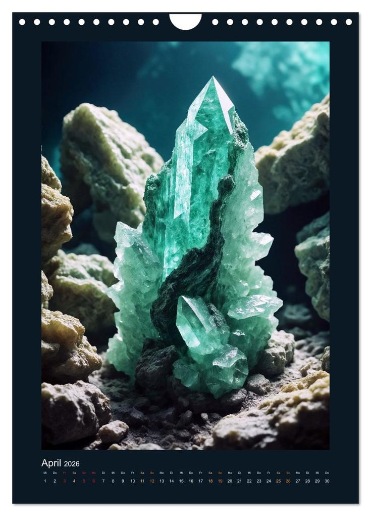 Weitere Ansicht: Fantastische Mineralien - Geheimnisvolle Schätze (Wandkalender 2026 DIN A4 hoch), CALVENDO Monatskalender | Sebastian Lüdke, Calvendo