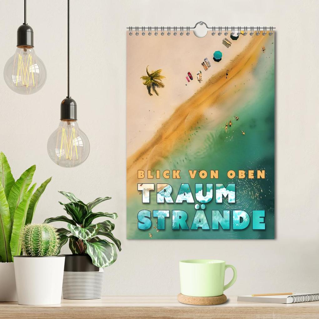 Weitere Ansicht: Blick von oben - Traumstrände (Wandkalender 2026 DIN A4 hoch), CALVENDO Monatskalender | Val Thoermer, Calvendo