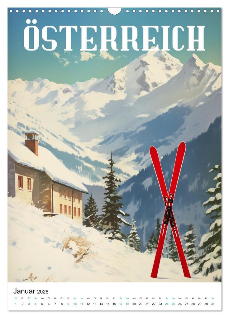 Weitere Ansicht: Reise in die 50er Jahre. Vintage Travel Poster. (Wandkalender 2026 DIN A3 hoch), CALVENDO Monatskalender | Petra Zarre, Calvendo