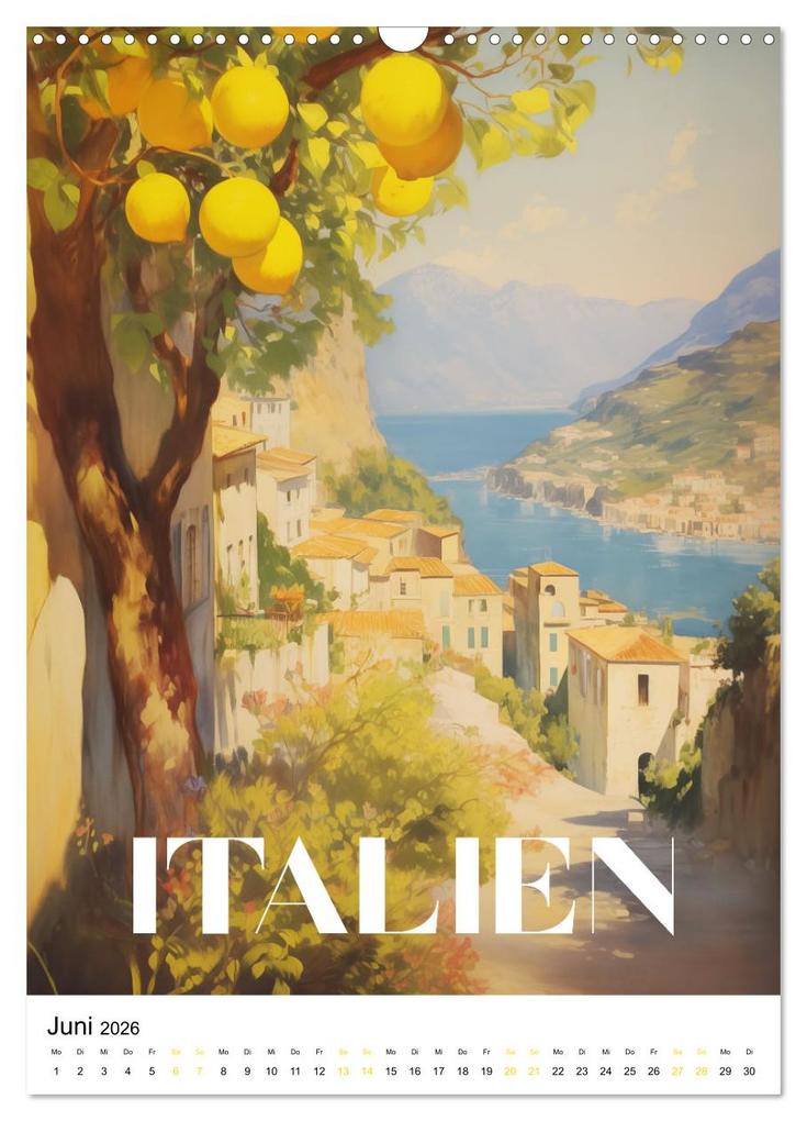 Weitere Ansicht: Reise in die 50er Jahre. Vintage Travel Poster. (Wandkalender 2026 DIN A3 hoch), CALVENDO Monatskalender | Petra Zarre, Calvendo