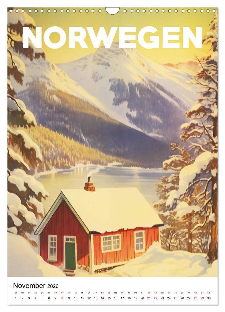 Weitere Ansicht: Reise in die 50er Jahre. Vintage Travel Poster. (Wandkalender 2026 DIN A3 hoch), CALVENDO Monatskalender | Petra Zarre, Calvendo