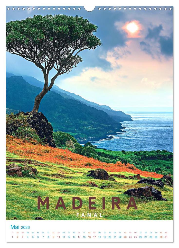 Weitere Ansicht: Madeira - Old School Poster Style (Wandkalender 2026 DIN A3 hoch), CALVENDO Monatskalender | Val Thoermer, Calvendo