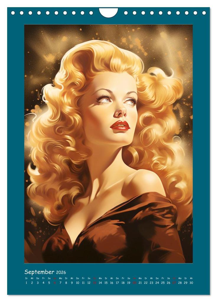 Weitere Ansicht: Glanz der Filmdiven. Art Nouveau Paintings im Poster-Stil (Wandkalender 2026 DIN A4 hoch), CALVENDO Monatskalender | Rose Hurley, Calvendo