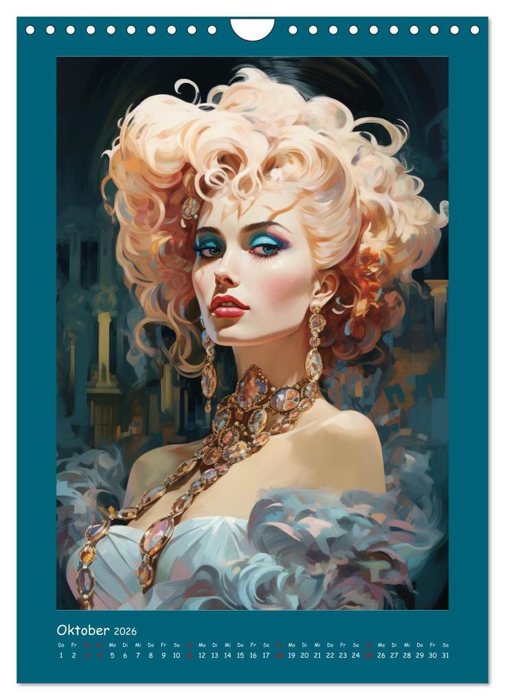 Weitere Ansicht: Glanz der Filmdiven. Art Nouveau Paintings im Poster-Stil (Wandkalender 2026 DIN A4 hoch), CALVENDO Monatskalender | Rose Hurley, Calvendo