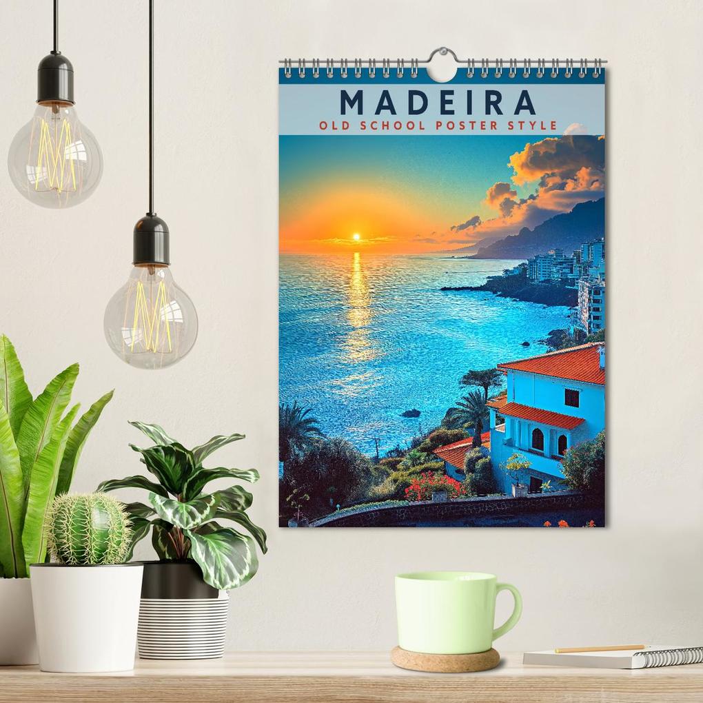 Weitere Ansicht: Madeira - Old School Poster Style (Wandkalender 2026 DIN A4 hoch), CALVENDO Monatskalender | Val Thoermer, Calvendo