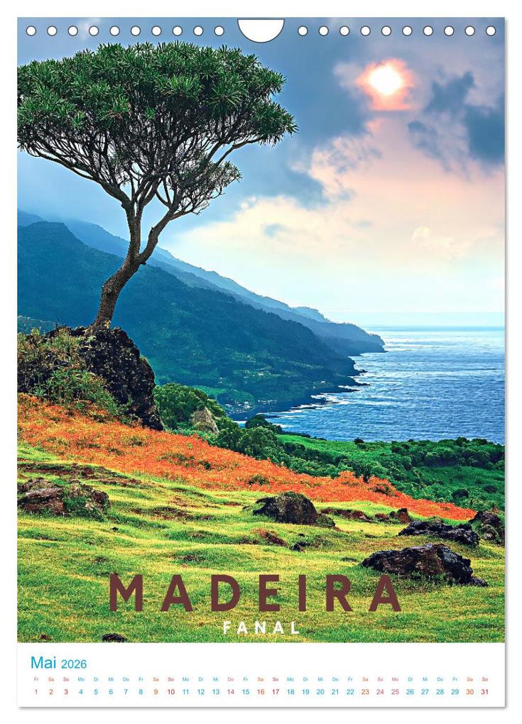 Weitere Ansicht: Madeira - Old School Poster Style (Wandkalender 2026 DIN A4 hoch), CALVENDO Monatskalender | Val Thoermer, Calvendo