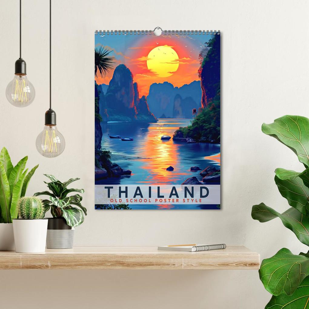 Weitere Ansicht: Thailand - Old School Poster Style (Wandkalender 2026 DIN A3 hoch), CALVENDO Monatskalender | Val Thoermer, Calvendo