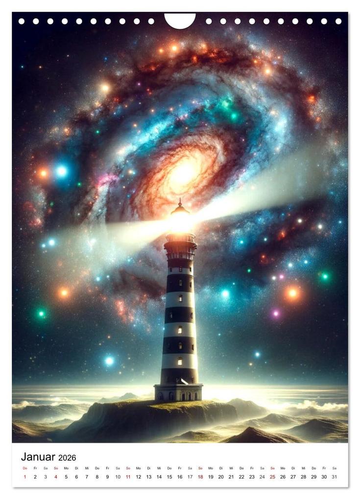 Weitere Ansicht: Astronomie Visionen - Ein von KI erschaffenes Panorama des Kosmos (Wandkalender 2026 DIN A4 hoch), CALVENDO Monatskalender | Marco Warstat, Calvendo