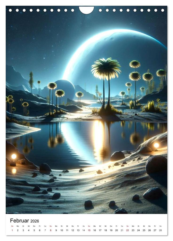 Weitere Ansicht: Astronomie Visionen - Ein von KI erschaffenes Panorama des Kosmos (Wandkalender 2026 DIN A4 hoch), CALVENDO Monatskalender | Marco Warstat, Calvendo