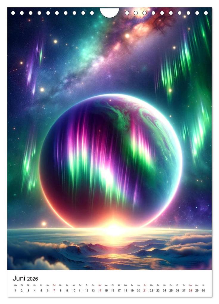 Weitere Ansicht: Astronomie Visionen - Ein von KI erschaffenes Panorama des Kosmos (Wandkalender 2026 DIN A4 hoch), CALVENDO Monatskalender | Marco Warstat, Calvendo