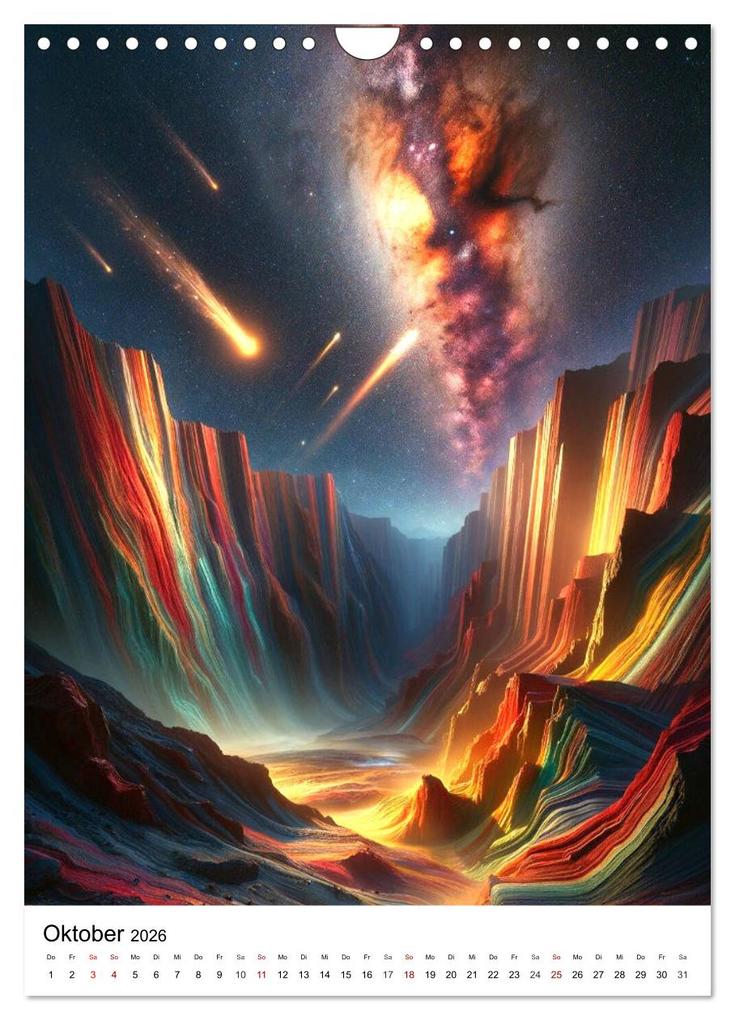 Weitere Ansicht: Astronomie Visionen - Ein von KI erschaffenes Panorama des Kosmos (Wandkalender 2026 DIN A4 hoch), CALVENDO Monatskalender | Marco Warstat, Calvendo