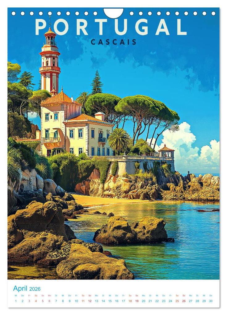 Weitere Ansicht: Portugal - Old School Poster Style (Wandkalender 2026 DIN A4 hoch), CALVENDO Monatskalender | Calvendo, Val Thoermer