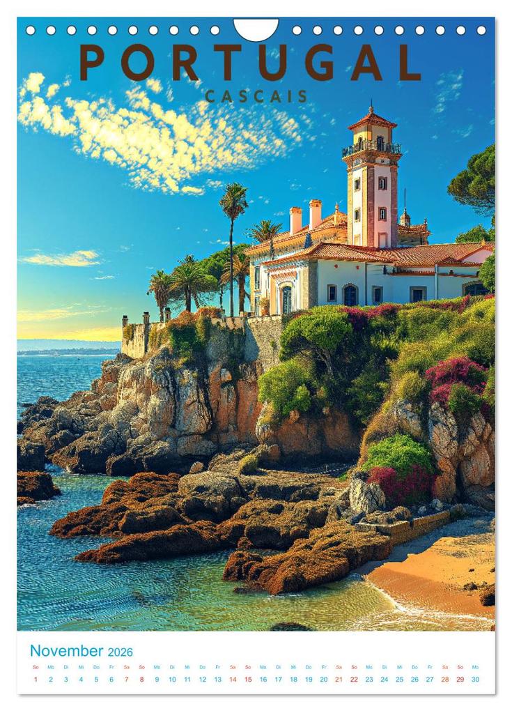 Weitere Ansicht: Portugal - Old School Poster Style (Wandkalender 2026 DIN A4 hoch), CALVENDO Monatskalender | Calvendo, Val Thoermer