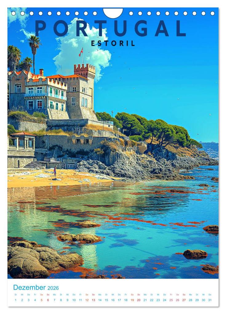 Weitere Ansicht: Portugal - Old School Poster Style (Wandkalender 2026 DIN A4 hoch), CALVENDO Monatskalender | Calvendo, Val Thoermer