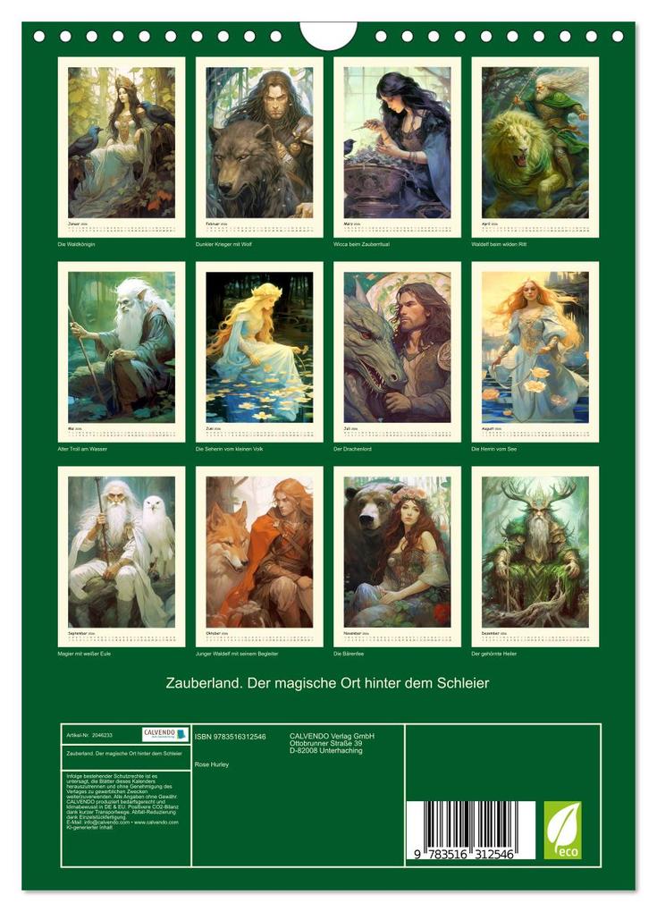 Weitere Ansicht: Zauberland. Der magische Ort hinter dem Schleier (Wandkalender 2026 DIN A4 hoch), CALVENDO Monatskalender | Calvendo, Rose Hurley