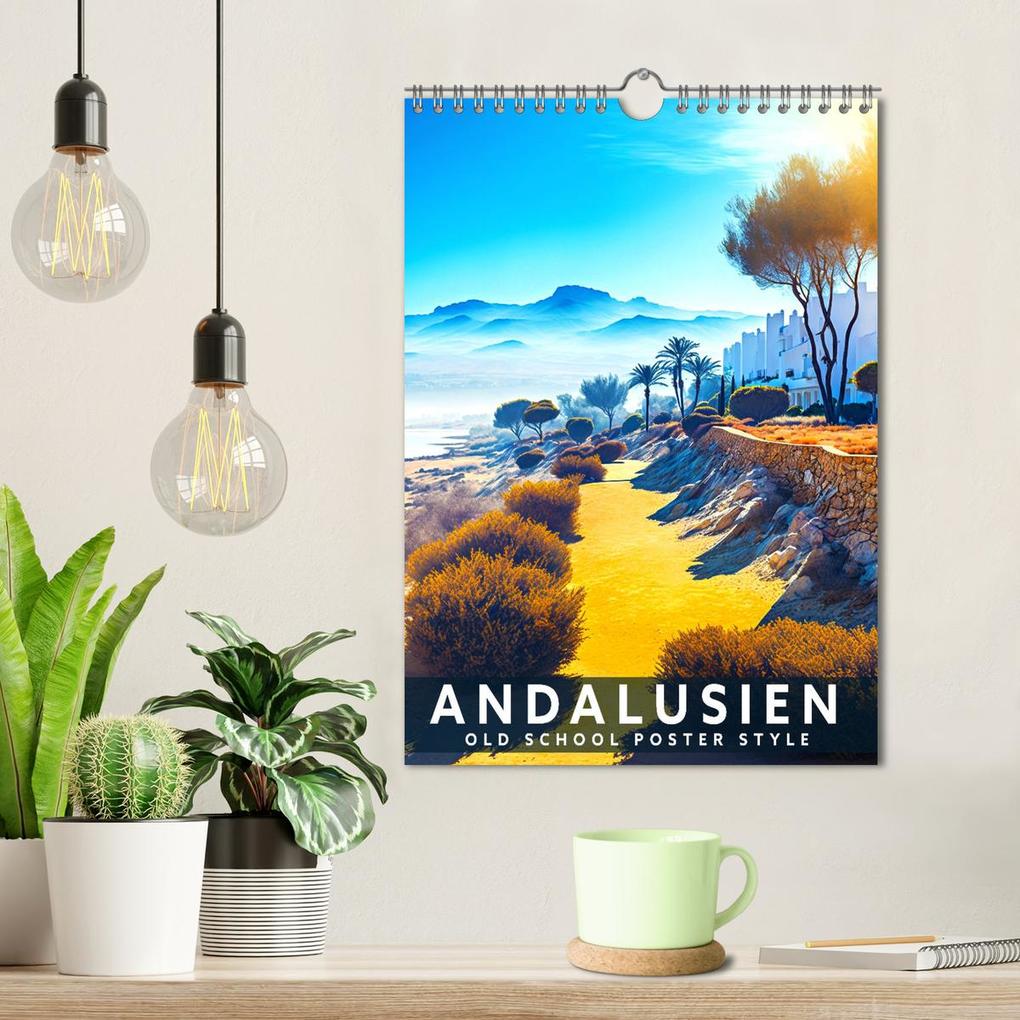 Weitere Ansicht: Andalusien - Old School Poster Style (Wandkalender 2026 DIN A4 hoch), CALVENDO Monatskalender | Calvendo, Val Thoermer