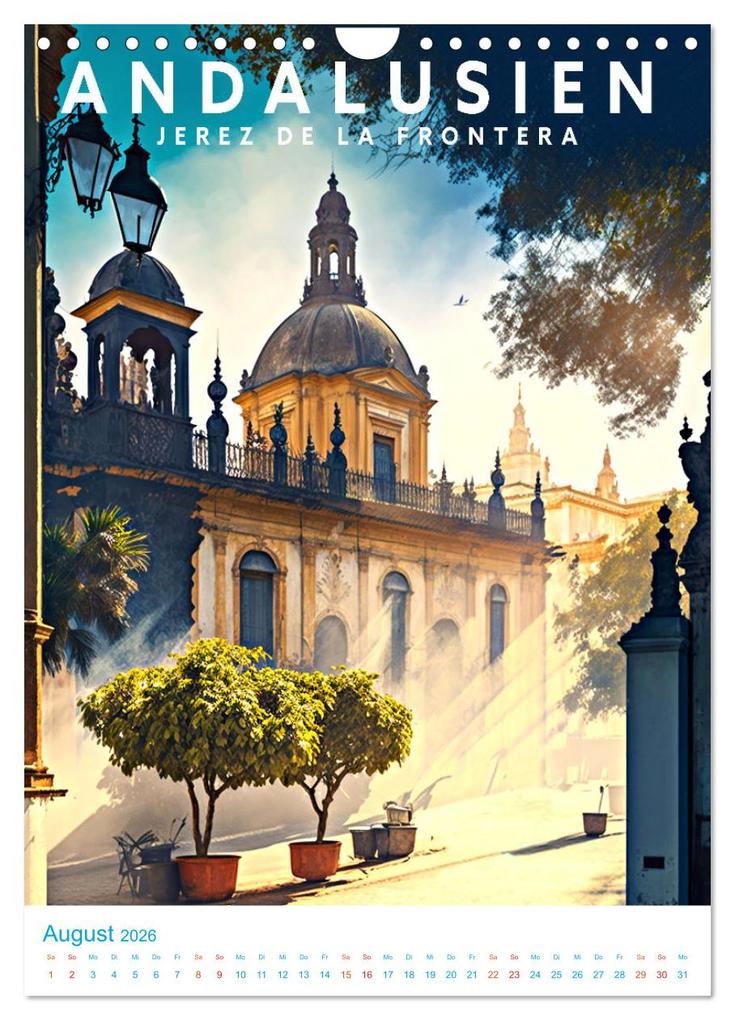 Weitere Ansicht: Andalusien - Old School Poster Style (Wandkalender 2026 DIN A4 hoch), CALVENDO Monatskalender | Calvendo, Val Thoermer