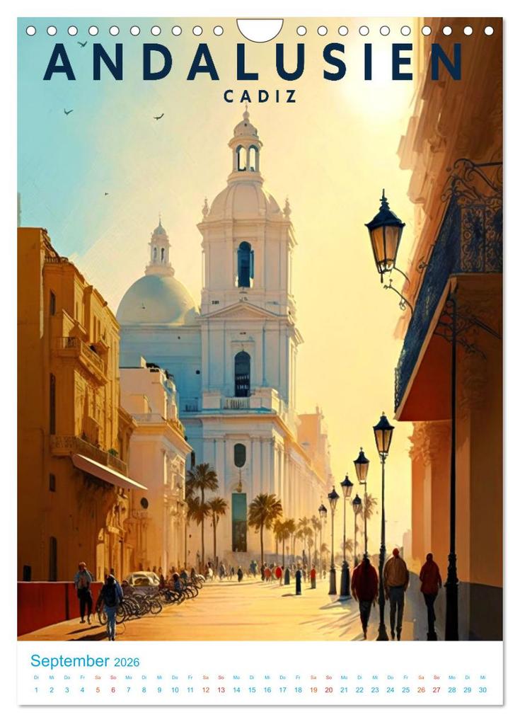 Weitere Ansicht: Andalusien - Old School Poster Style (Wandkalender 2026 DIN A4 hoch), CALVENDO Monatskalender | Calvendo, Val Thoermer