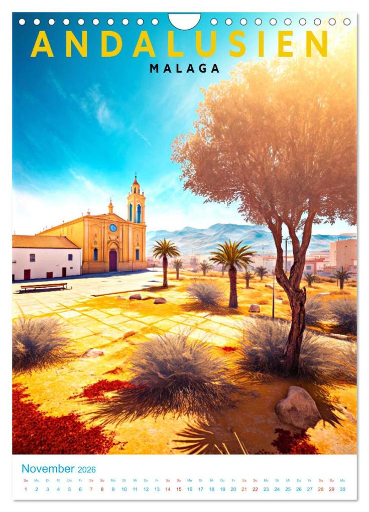 Weitere Ansicht: Andalusien - Old School Poster Style (Wandkalender 2026 DIN A4 hoch), CALVENDO Monatskalender | Calvendo, Val Thoermer