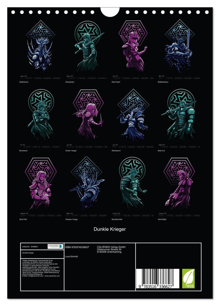 Weitere Ansicht: Dunkle Krieger (Wandkalender 2026 DIN A4 hoch), CALVENDO Monatskalender | Luca Schmidt, Calvendo