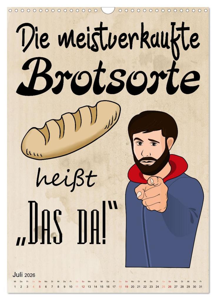 Weitere Ansicht: Bäckersprüche (Wandkalender 2026 DIN A3 hoch), CALVENDO Monatskalender | Sabine Löwer, Calvendo