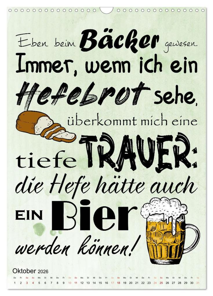 Weitere Ansicht: Bäckersprüche (Wandkalender 2026 DIN A3 hoch), CALVENDO Monatskalender | Sabine Löwer, Calvendo