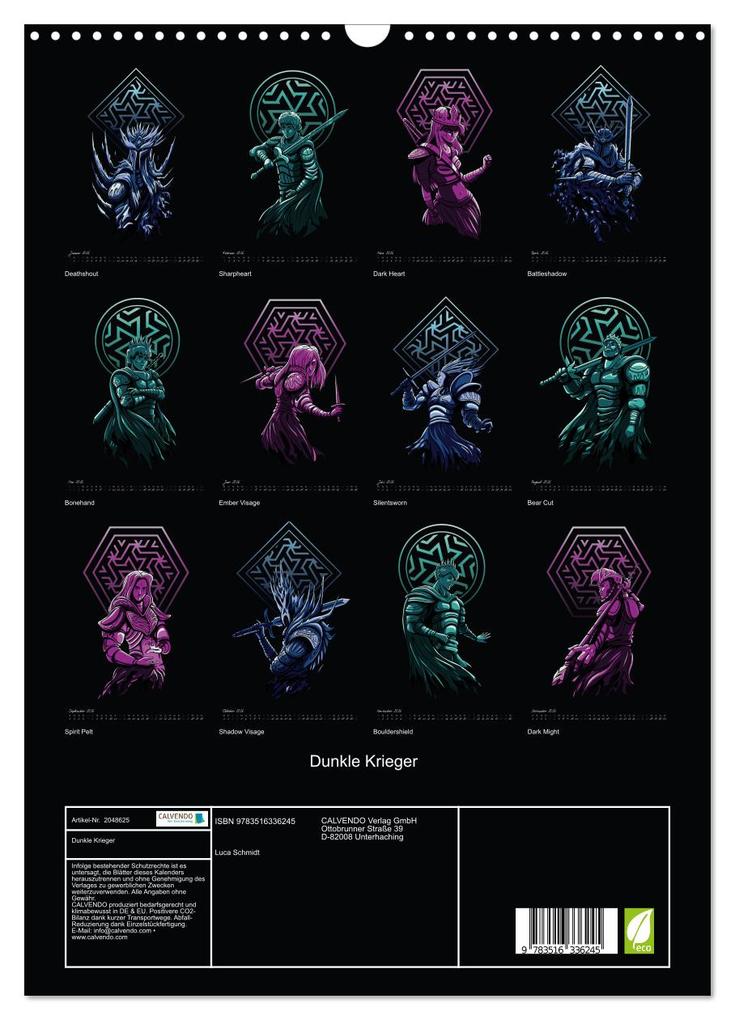 Weitere Ansicht: Dunkle Krieger (Wandkalender 2026 DIN A3 hoch), CALVENDO Monatskalender | Luca Schmidt, Calvendo