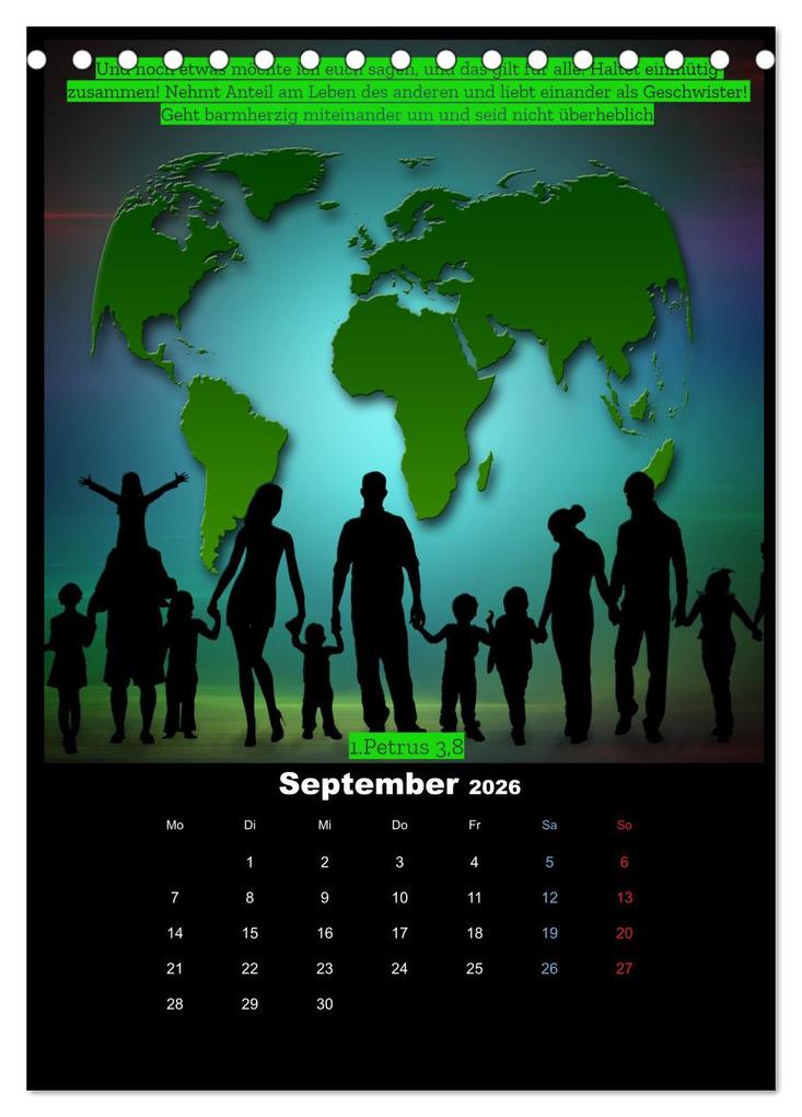 Weitere Ansicht: Der Bibelkalender - mit Gottes Wort durchs Jahr (Tischkalender 2026 DIN A5 hoch), CALVENDO Monatskalender | Stefan Widerstein - SteWi.info, Calvendo