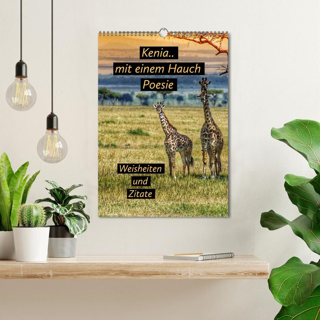 Weitere Ansicht: Kenia..mit einem Hauch Poesie - Weisheiten und Zitate (Wandkalender 2026 DIN A3 hoch), CALVENDO Monatskalender | Susan Michel, Calvendo