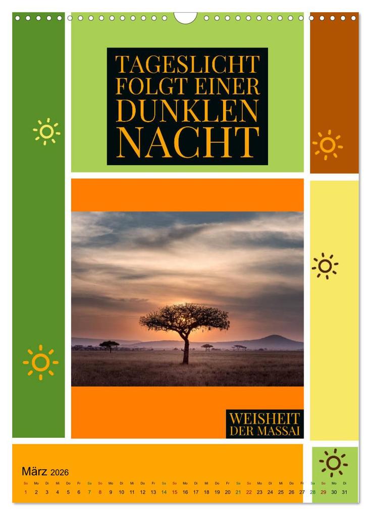 Weitere Ansicht: Kenia..mit einem Hauch Poesie - Weisheiten und Zitate (Wandkalender 2026 DIN A3 hoch), CALVENDO Monatskalender | Susan Michel, Calvendo