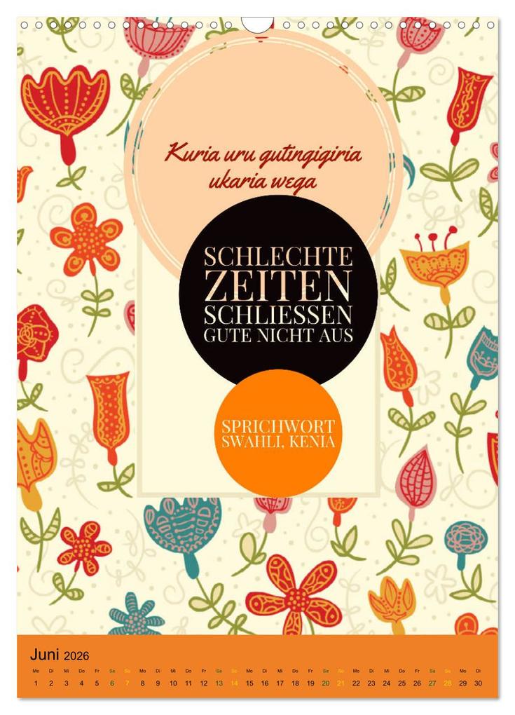 Weitere Ansicht: Kenia..mit einem Hauch Poesie - Weisheiten und Zitate (Wandkalender 2026 DIN A3 hoch), CALVENDO Monatskalender | Susan Michel, Calvendo