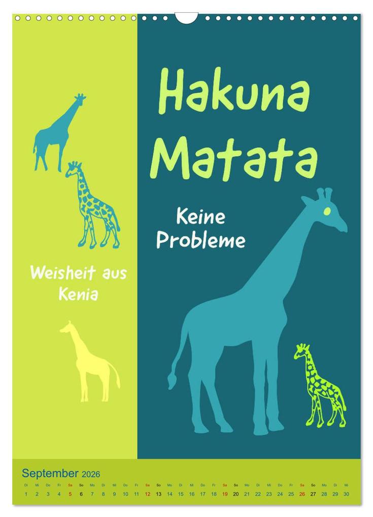 Weitere Ansicht: Kenia..mit einem Hauch Poesie - Weisheiten und Zitate (Wandkalender 2026 DIN A3 hoch), CALVENDO Monatskalender | Susan Michel, Calvendo