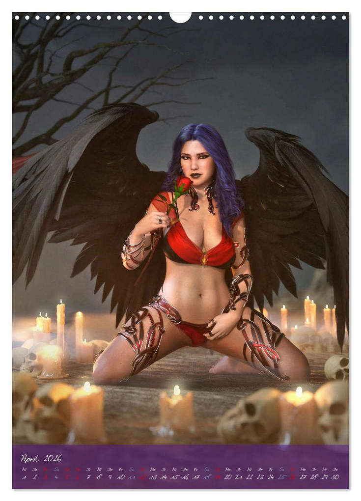 Weitere Ansicht: Sexy Goth Girls - Gothic Pin Ups (Wandkalender 2026 DIN A3 hoch), CALVENDO Monatskalender | Karsten Schröder, Calvendo