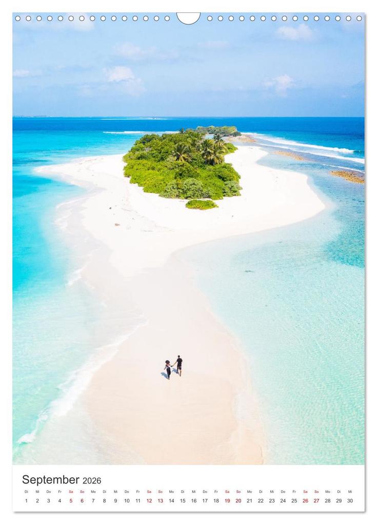 Weitere Ansicht: Malediven - Das wunderschöne Urlaubsparadies. (Wandkalender 2026 DIN A3 hoch), CALVENDO Monatskalender | M. Scott, Calvendo