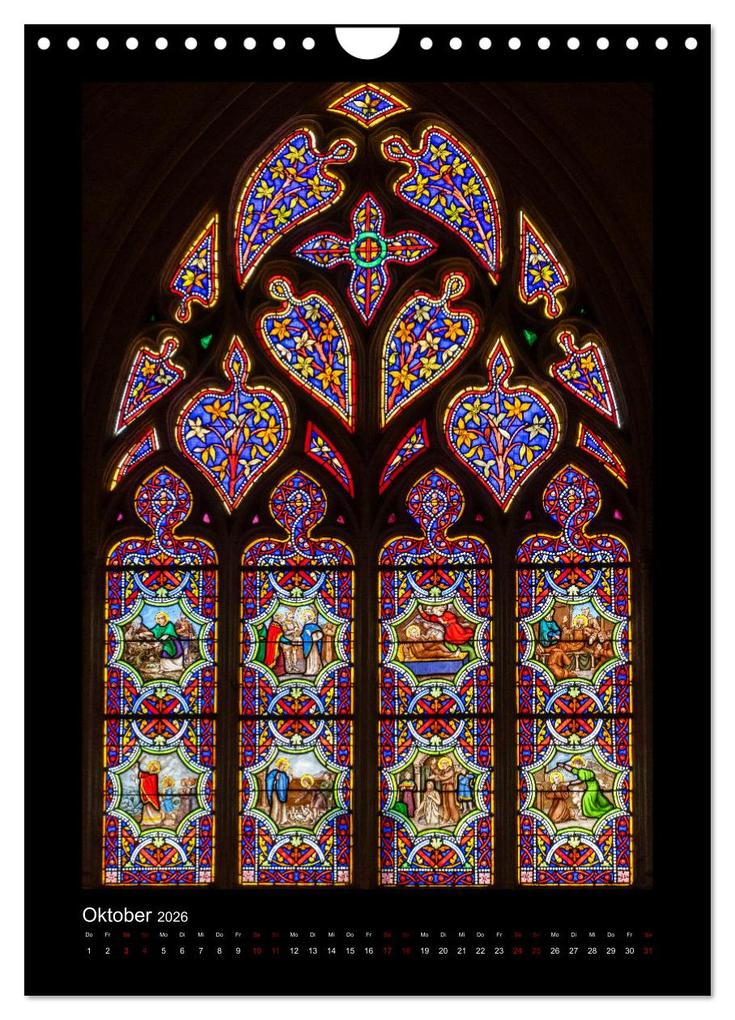 Weitere Ansicht: Kirchenfenster - Sakrale Glaskunst (Wandkalender 2026 DIN A4 hoch), CALVENDO Monatskalender | Elisabeth Schittenhelm, Calvendo
