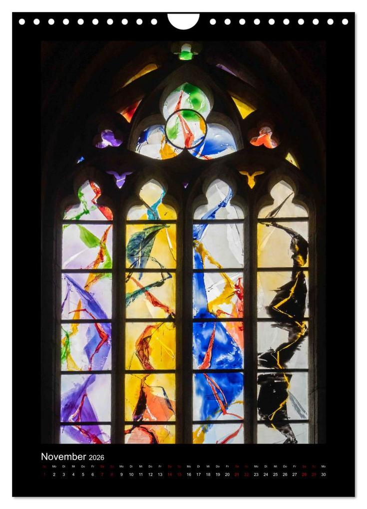 Weitere Ansicht: Kirchenfenster - Sakrale Glaskunst (Wandkalender 2026 DIN A4 hoch), CALVENDO Monatskalender | Elisabeth Schittenhelm, Calvendo