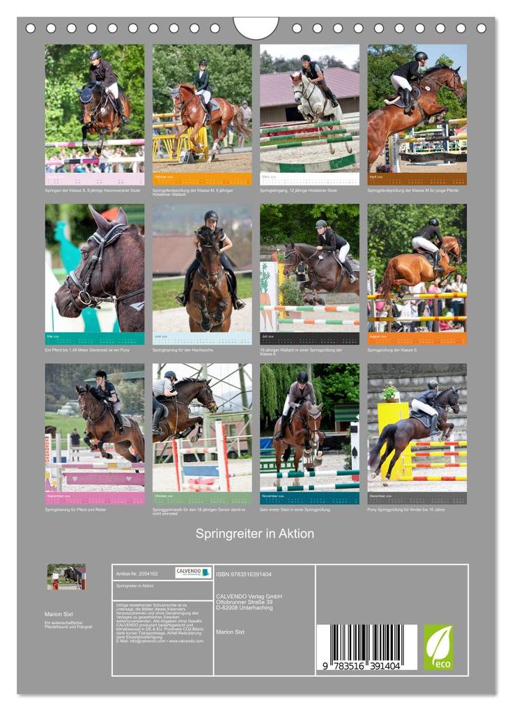 Weitere Ansicht: Springreiter in Aktion (Wandkalender 2026 DIN A4 hoch), CALVENDO Monatskalender | Calvendo, Marion Sixt