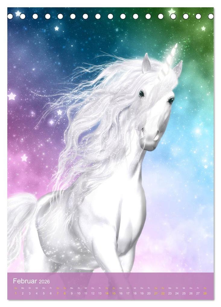 Weitere Ansicht: Zauberhaft liebe Einhörner - Kalender (Tischkalender 2026 DIN A5 hoch), CALVENDO Monatskalender | Calvendo, Gaby Shayana Hoffmann