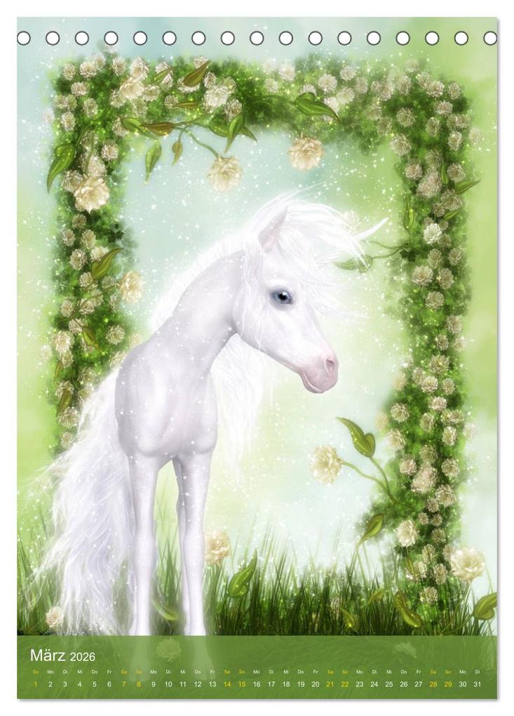 Weitere Ansicht: Zauberhaft liebe Einhörner - Kalender (Tischkalender 2026 DIN A5 hoch), CALVENDO Monatskalender | Calvendo, Gaby Shayana Hoffmann