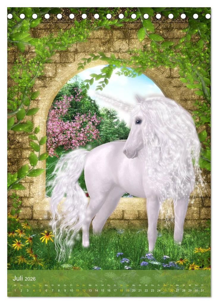Weitere Ansicht: Zauberhaft liebe Einhörner - Kalender (Tischkalender 2026 DIN A5 hoch), CALVENDO Monatskalender | Calvendo, Gaby Shayana Hoffmann