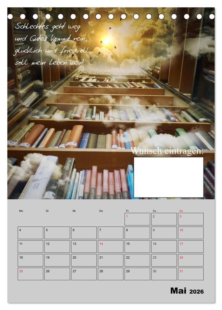 Weitere Ansicht: Wunsch- und Zauberkalender (Tischkalender 2026 DIN A5 hoch), CALVENDO Monatskalender | Elisabeth Stanzer, Calvendo