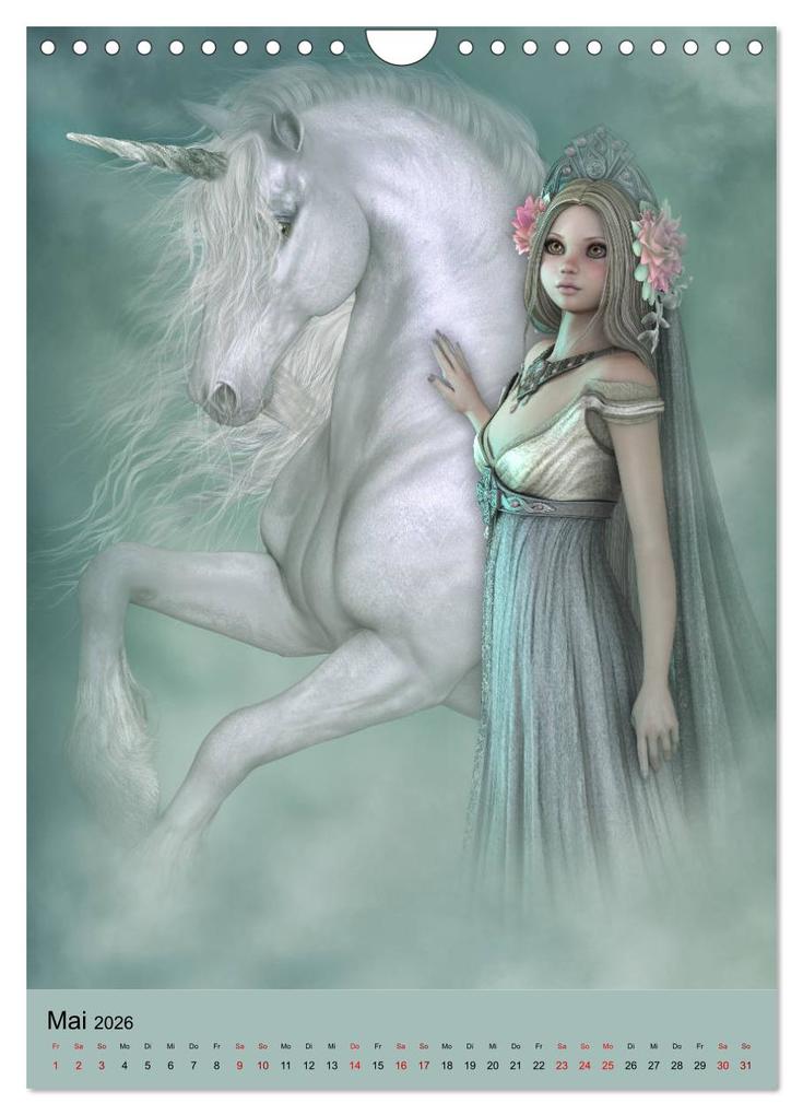 Weitere Ansicht: Geliebte Fabelwesen (Wandkalender 2026 DIN A4 hoch), CALVENDO Monatskalender | Andrea Tiettje, Calvendo