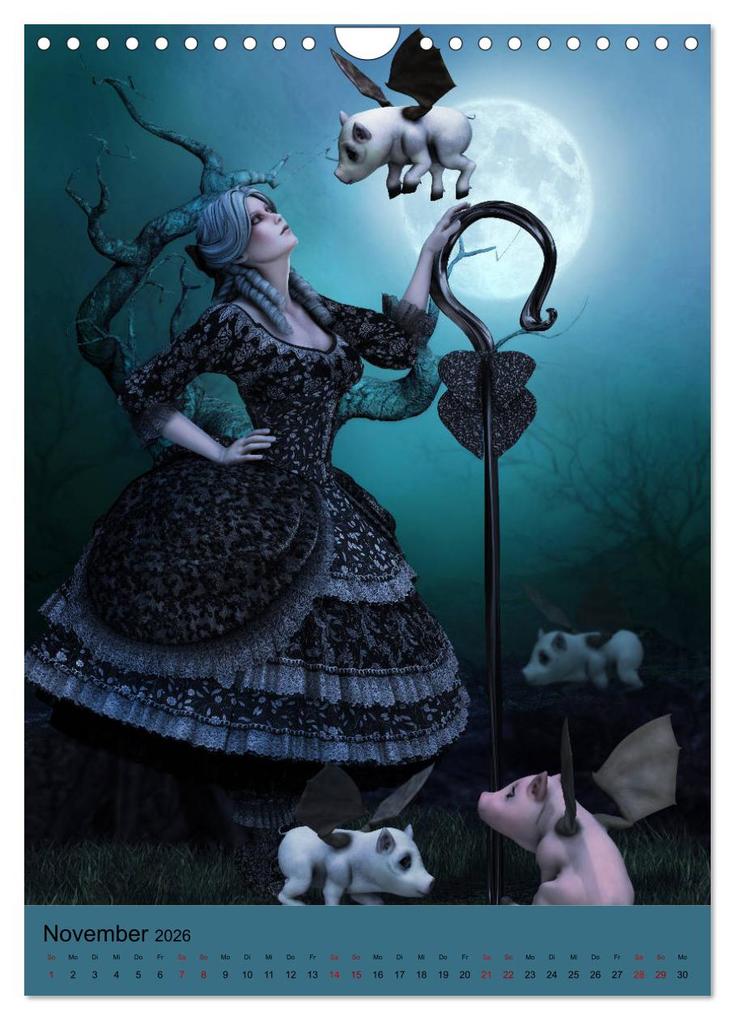 Weitere Ansicht: Geliebte Fabelwesen (Wandkalender 2026 DIN A4 hoch), CALVENDO Monatskalender | Andrea Tiettje, Calvendo